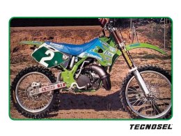 TECNOSEL (BLACKBIRD) POKROWIEC/POSZYCIE NA SIEDZENIE KAWASAKI KX 125/250 '94-'98, REPLICA TEAM KAWASAKI '96, KOLOR NIEBIESKI, LO