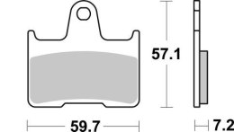 SBS KLOCKI HAMULCOWE KH254 STREET EXCEL/RACING SINTER KOLOR ZŁOTY BMW M 1000 RR '21-'23 TYŁ