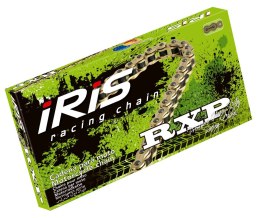 IRIS 420 RXP-112 ŁAŃCUCH NAPĘDOWY (112-OGNIW) BEZ O-RINGÓW (OTWARTY + ZAPINKA) KOLOR ZŁOTY (MOTOCROSS DO 85CC) (21,0KN)