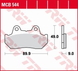 TRW LUCAS ZF KLOCKI HAMULCOWE KH069 KH069/2/3 ORGANIC HONDA CBX 125F '84-'88, CN 250 HELIX '86-'99, NSR 250/400R '85-'86, CB 450