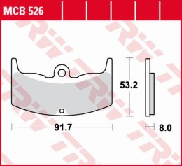 TRW LUCAS ZF KLOCKI HAMULCOWE KH080 ORGANIC HONDA VT 250F '83-'87, CBX 400F '82-'84, VT 500E '83-'85, CBX 550 '82-'84 PRZÓD