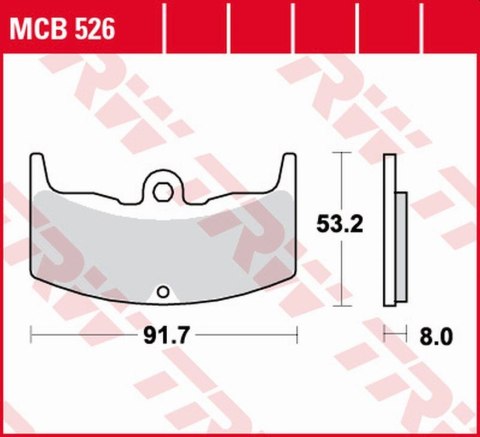 TRW LUCAS ZF KLOCKI HAMULCOWE KH080 ORGANIC HONDA VT 250F '83-'87, CBX 400F '82-'84, VT 500E '83-'85, CBX 550 '82-'84 PRZÓD