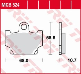 TRW LUCAS ZF KLOCKI HAMULCOWE KH081 ORGANIC YAMAHA RD 80/125/250/350 '82-'84, SR 250 '96-'00, XV 250 '89-'96, XS 400/500 '82-'84