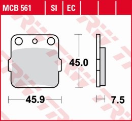 TRW LUCAS ZF KLOCKI HAMULCOWE KH084 ORGANIC ECO HONDA CRF 150R '07-, PRZÓD TRX 400 '99-'09, PRZÓD/TYŁ KX 80/85 '88-, KX 100 '89-