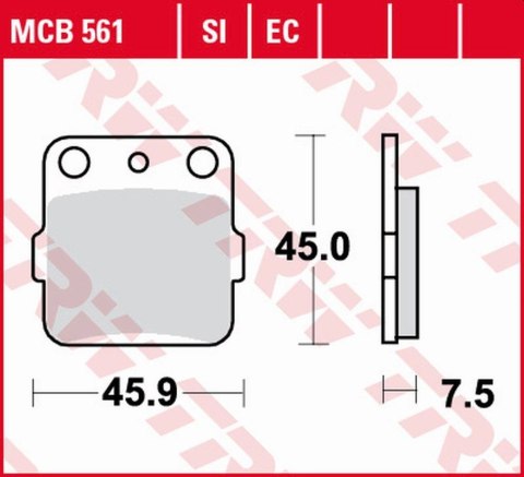 TRW LUCAS ZF KLOCKI HAMULCOWE KH084 ORGANIC ECO HONDA CRF 150R '07-, PRZÓD TRX 400 '99-'09, PRZÓD/TYŁ KX 80/85 '88-, KX 100 '89-