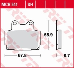 TRW LUCAS ZF KLOCKI HAMULCOWE KH104 SINTER STREET YAMAHA FZR 250 '87-'88, TZR '85-'92, FZ 600 '86-'87, FZS 600 FAZER '98-'03, XJ