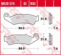 TRW LUCAS ZF KLOCKI HAMULCOWE KH125 ORGANIC HONDA XLR 125R '98-'99, NX 250 '88-'95, XL 250R BAJA '88-'91, XR 250R '88-'95, XR 60