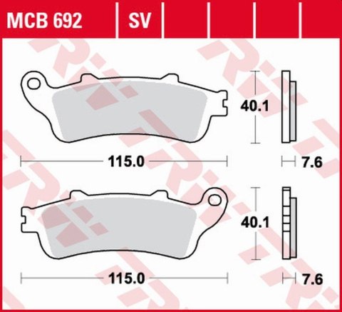 TRW LUCAS ZF KLOCKI HAMULCOWE KH142 SINTER STREET HONDA ST 1100 PAN EUROPEAN '96-'02, NTV/NX 650 '88-'97, SUZUKI AN 650 BURGMAN 