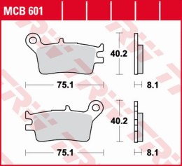 TRW LUCAS ZF KLOCKI HAMULCOWE KH153 ORGANIC HONDA CRM 250R '89-'90 TYŁ