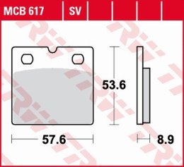 TRW LUCAS ZF KLOCKI HAMULCOWE KH171 ORGANIC BMW R65 '89-'93, K75 S/RT '89-'96, R80 /RT '89-'95, K100 /RT/RS/LT '88-'96 PRZÓD