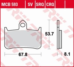 TRW LUCAS ZF KLOCKI HAMULCOWE KH187 SINTER TRACK HONDA CB 250F HORNET '96-'01, NTV 600 BROS/NT 650 HAWK '88-'90, NR 750 '92-, RV