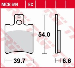 TRW LUCAS ZF KLOCKI HAMULCOWE KH193 ECO ORGANIC APRILIA RS 50 '95-'98, SR 50 '93-'04, YAMAHA YA/YM 50 '95-'98, YQ 50 AEROX '96-'