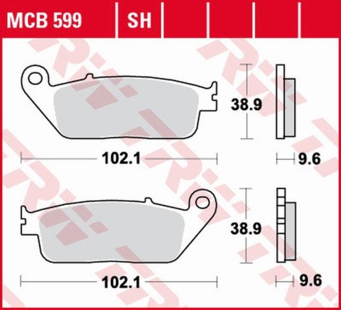 TRW LUCAS ZF KLOCKI HAMULCOWE KH196 SINTER STREET HONDA DN-01 700 '08-'11, VFR 750 '88-'97, GL 1500 F6C VALKYRIE '97-'03, TRIUMP