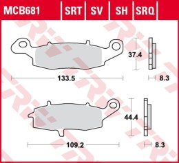 TRW LUCAS ZF KLOCKI HAMULCOWE KH231 SINTER STREET KAWASAKI ZR-7 '99-'04, VN 800 DRIFTER '99-'03, VN 1500 DRIFFTER/CLASSIC '99-'0