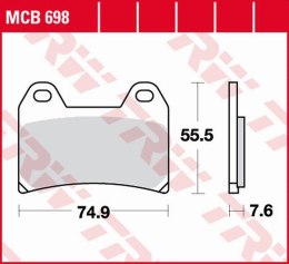 TRW LUCAS ZF KLOCKI HAMULCOWE KH244 ORGANIC HONDA CB 400 SUPER FOUR '97-, BMW R NINE T '16-'18, DUCATI 748/996 '98-'07, MULTISTR