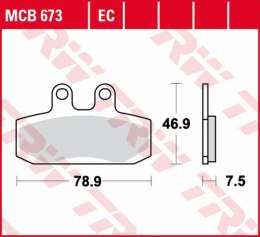 TRW LUCAS ZF KLOCKI HAMULCOWE KH256 ORGANIC HONDA SJ 50/100 '93-'00, CMX 250 REBEL '97-'99, DERBI RAMBLA 125/250/300 '08-'14 PRZ