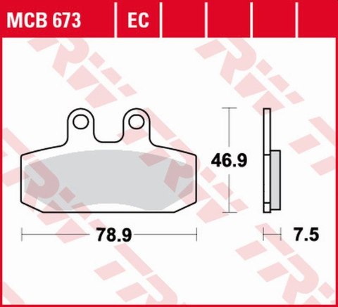 TRW LUCAS ZF KLOCKI HAMULCOWE KH256 ORGANIC HONDA SJ 50/100 '93-'00, CMX 250 REBEL '97-'99, DERBI RAMBLA 125/250/300 '08-'14 PRZ