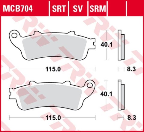 TRW LUCAS ZF KLOCKI HAMULCOWE KH281 SINTER ROAD/TRACK HONDA VFR 800 '98-'05, CB 1100 X-11 '00-'03, CBR 1100XX '97-'08, STX 1300 