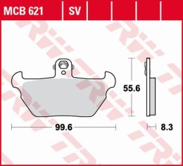 TRW LUCAS ZF KLOCKI HAMULCOWE KH407 ORGANIC BMW R 80R '91-'95, K 1100LT/RS '90-'98 PRZÓD