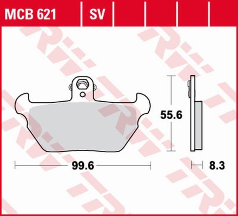 TRW LUCAS ZF KLOCKI HAMULCOWE KH407 ORGANIC BMW R 80R '91-'95, K 1100LT/RS '90-'98 PRZÓD