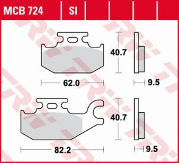 TRW LUCAS ZF KLOCKI HAMULCOWE KH ORGANIC BENELLI CAFFE NERO 250 '08-, SUZUKI UH 125 BURGMAN '07-, UX 125/150 SIXTEEN '08-'13, UH