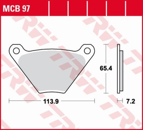 TRW LUCAS ZF KLOCKI HAMULCOWE KH024/2 ORGANIC HARLEY-DAVIDSON FL/FLH/FLHS 1200, FLH/FXB/FXE/FXEF/FXS 1340 '75-'85 PRZÓD/TYŁ