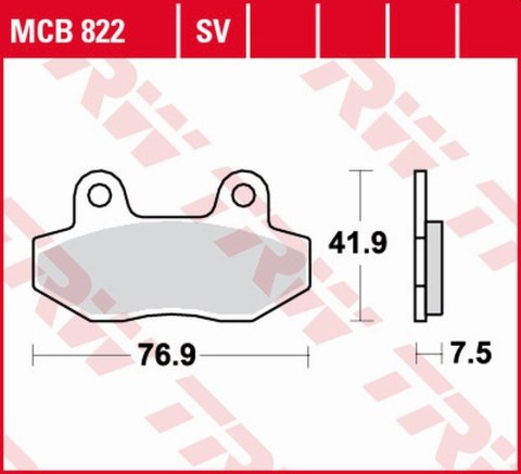 TRW LUCAS ZF KLOCKI HAMULCOWE KH086 SINTER STREET HYOSUNG GT '03-'17, GV 125 '00-'17, XRX '99-'14, GT 250 '04-'14, GT 650 '04-, 