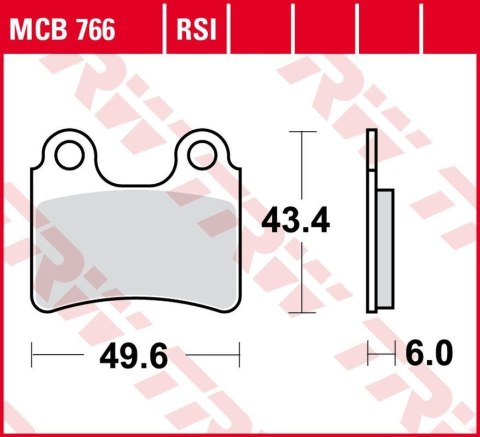 TRW LUCAS ZF KLOCKI HAMULCOWE KH303 ORGANIC GAS GAS TXT 125/200/250/280/300 '04-'11, SHERCO TRIALS 125/250/290/320 '06-, HONDA C