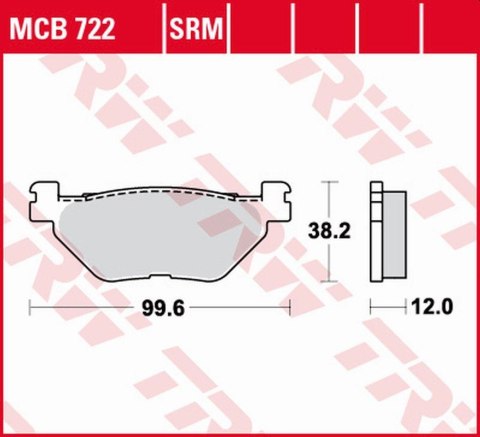 TRW LUCAS ZF KLOCKI HAMULCOWE KH319 ORGANIC YAMAHA XP 500/530 T-MAX '01-'18, TDM 900 '02-'14, XV/XVS 950 '09-'18, XT 1200Z TENER