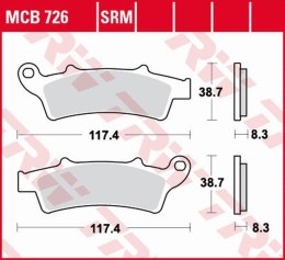 TRW LUCAS ZF KLOCKI HAMULCOWE KH324 ORGANIC APRILIA ATLANTIC 125 '03-, SCARABEO 125 '04-'10, ATLANTIC 200 '02-'05, SCARABEO 200 