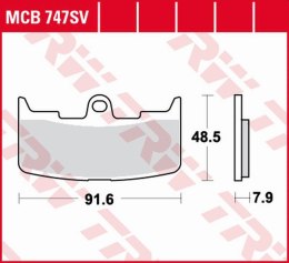 TRW LUCAS ZF KLOCKI HAMULCOWE KH345 SINTER STREET BUELL XB-9R FIREBOLT '02-'07, XB-9S/SX LIGHTNING '03-'10, XB-12S/R/X/TT FIREBO