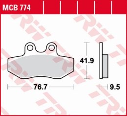 TRW LUCAS ZF KLOCKI HAMULCOWE KH393 ORGANIC YAMAHA XC 125 X CYGNUS '04-'09 PRZÓD