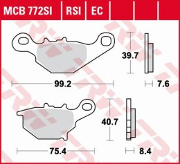 TRW LUCAS ZF KLOCKI HAMULCOWE KH401 SINTER OFFROAD SUZUKI RM 85/L '05-, TYŁ