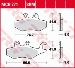 TRW LUCAS ZF KLOCKI HAMULCOWE KH418 ORGANIC PIAGGIO BEVERLY 125 '10-, MEDELEY 125 '16-, MP3 125 '09-'12, X7 125 '08-'12, XEVO 12