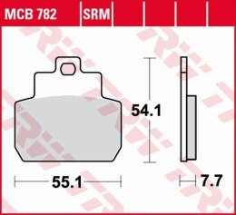 TRW LUCAS ZF KLOCKI HAMULCOWE KH425 ORGANIC PIAGGIO MP3 125 '07-'08, X8 125 '06-'08, X8 150 '05-'08 TYŁ