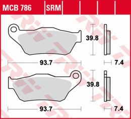 TRW LUCAS ZF KLOCKI HAMULCOWE KH430 ORGANIC YAMAHA YP 125 X-MAX '06-'09, XP 250 X-MAX '05-'09 PRZÓD