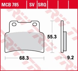 TRW LUCAS ZF KLOCKI HAMULCOWE KH432 SINTER STREET APRILIA RS 125 '07-'13, SL 750 SHIVER/DROSODURO '07-'17, NA 850 MANA '07-'16, 