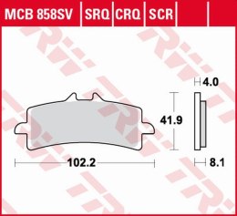 TRW LUCAS ZF KLOCKI HAMULCOWE KH447 CARBON RACING APRILIA RSV4, V4 TUONO '15-, BMW HP4 1000 '12-'16, DUCATI DIAVEL 1200 '11-18, 