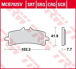 TRW LUCAS ZF KLOCKI HAMULCOWE KH447 SINTER TRACK DUCATI V4 1000 PANIGALE '19-, MONSTER 1200 '16-, MULTISTRADA 1260 '18-, KTM DUK