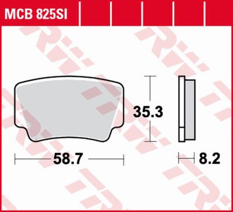 TRW LUCAS ZF KLOCKI HAMULCOWE KH463 SINTER OFFROAD KTM SX-F/XC 450 ATV '08-'11, SX/XC 505 ATV '08-'13, XC 525 ATV '08-'13 TYŁ