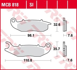 TRW LUCAS ZF KLOCKI HAMULCOWE KH465 ORGANIC AJP PR3/PR4/PR5 '13-,DERBI TERRA/CITY CROSS 125 '08-'16, HONDA CRF 250L/M/R '13-, PI