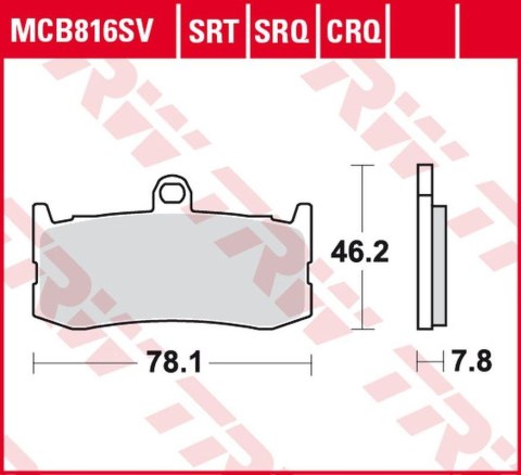 TRW LUCAS ZF KLOCKI HAMULCOWE KH491 SINTER STREET TRIUMPH DAYTONA 675 '09-'17 PRZÓD