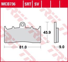 TRW LUCAS ZF KLOCKI HAMULCOWE KH613 SINTER ROAD/TRACK BMW R 1100S, R 1150RS '00-'05, K 1200LT '00-'09, K 1200R/1300R '05-'15, R 