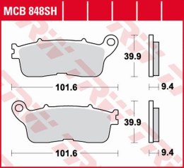 TRW LUCAS ZF KLOCKI HAMULCOWE KH636 SINTER STREET HONDA VFR 1200F '10-'16, VFR 1200X CROSSTOURER '12-, TYŁ