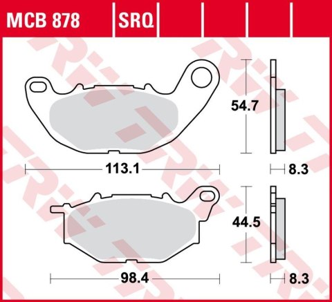 TRW LUCAS ZF KLOCKI HAMULCOWE KH663 SINTER TRACK YAMAHA YZF 250R '15-, X-MAX 300 '18-, YZF R3 '15-, MT-03 '17-, PRZÓD