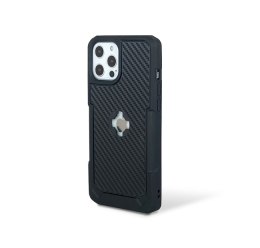 CUBE WYPRZEDAŻ X-GUARD ETUI NA TELEFON DO TELEFONU IPHONE 12 PRO MAX KOLOR CZARNY / KARBON (MOCOWANIE DO KIEROWNICY DOSTĘPNE OSO