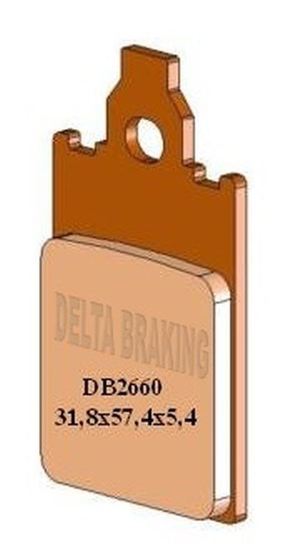 DELTA BRAKING KLOCKI HAMULCOWE KH116 PRZÓD APRILIA AF-1 50 '86-'92, YAMAHA DT 50R '97-'01, PIAGGIO FREE 50 '95-'01, BETA TEMPO 5