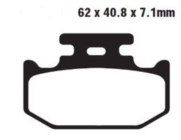 DELTA BRAKING KLOCKI HAMULCOWE KH497 HAMULEC POSTOJOWY / PARKING BRAKE YAMAHA YXC 700 VIKING '15-'22, YXM 700 WOLVERINE/VIKING '