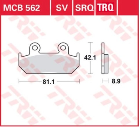 TRW LUCAS KLOCKI HAMULCOWE KH121 SINTER RACING HONDA CMX 450 86-89, CBR 600 87-94, XRV 750 AFRICA TWIN 90-92, PRZÓD (ZASTĘPUJĄ M