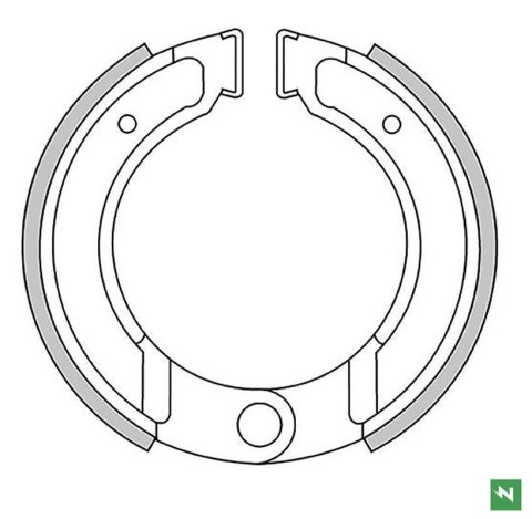 NEWFREN SZCZĘKI HAMULCOWE TYŁ HONDA CR 480R '82, KTM GS 125/175 '72-'82, MC 250 '74-'83, MX 250 '74-'81 (130X30MM)